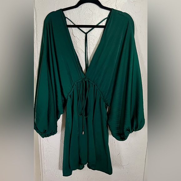Free People Arzel Mini Dress, Green, XS, LIKE NEW condition - Picture 3 of 4